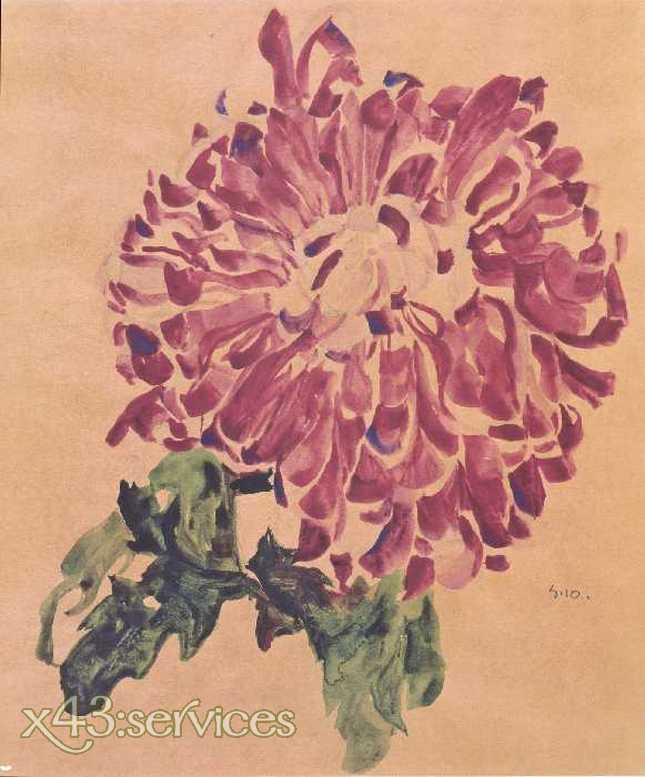 Egon Schiele - Rote Chrysantheme - zum Schließen ins Bild klicken
